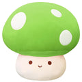 Miaohaha Kawaii Plush Mushroom Toy Pillow, Cute Plushies Mushroom Doll Gift For Kids(Green,23Cm/9In)