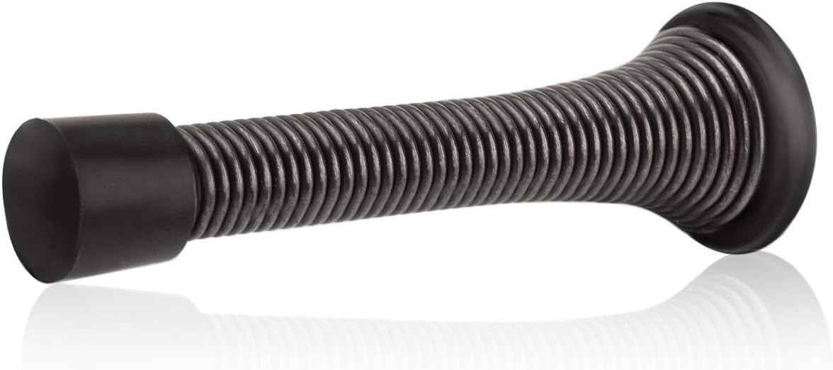 Homotek 20 Pack Oil Rubbed Bronze Spring Door Stops,3-1/8    Heavy Duty Door Stop - Flexible Spring Door Stopper With Low Mounte