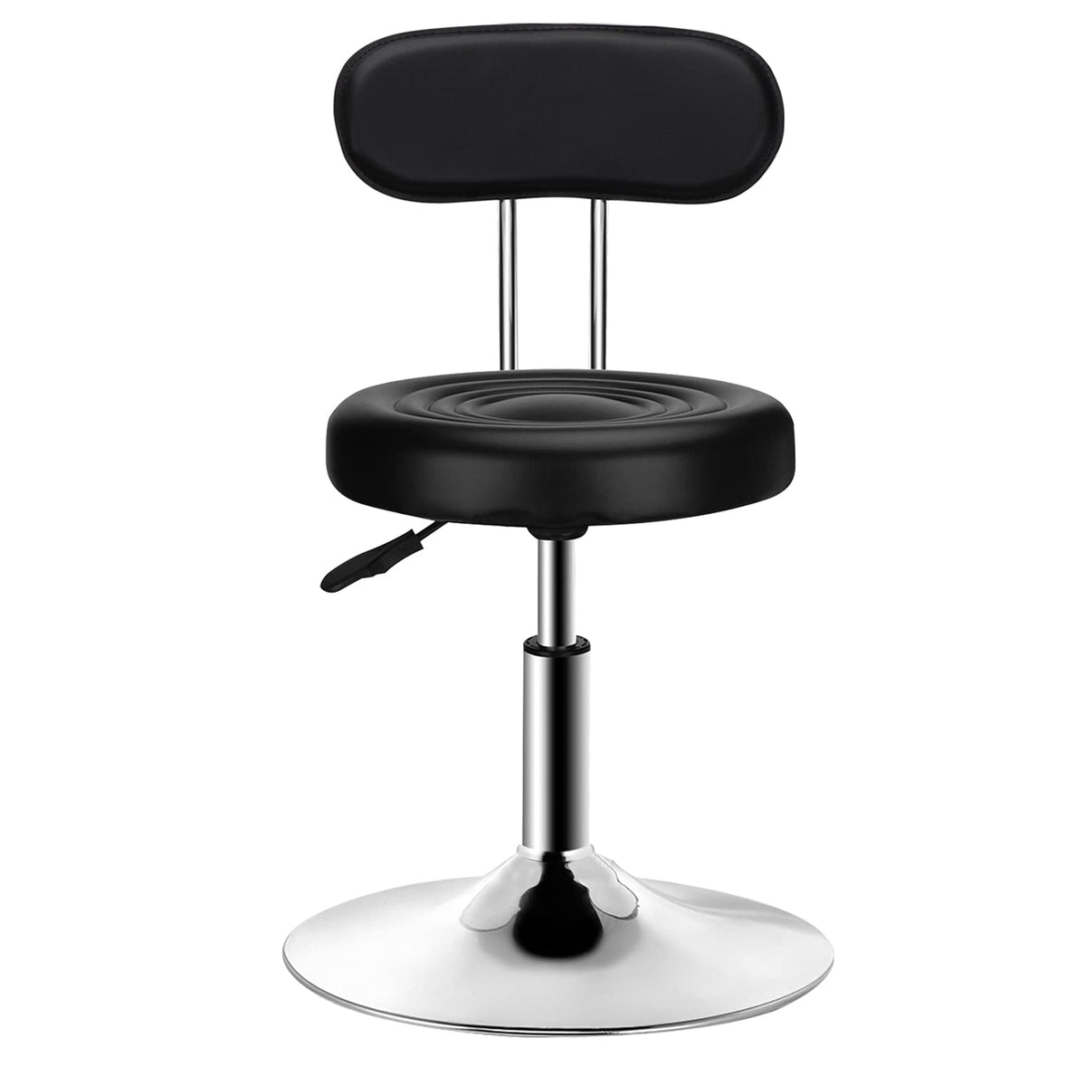 Penghaiyunfei Home Office Chair Ergonomic Desk Chair Computer Chair Height Adjustable Mid Back Task Chair Multi-Purpose Office Desk Chair Barber Shop For Men Women Adults(Black With Backrest)