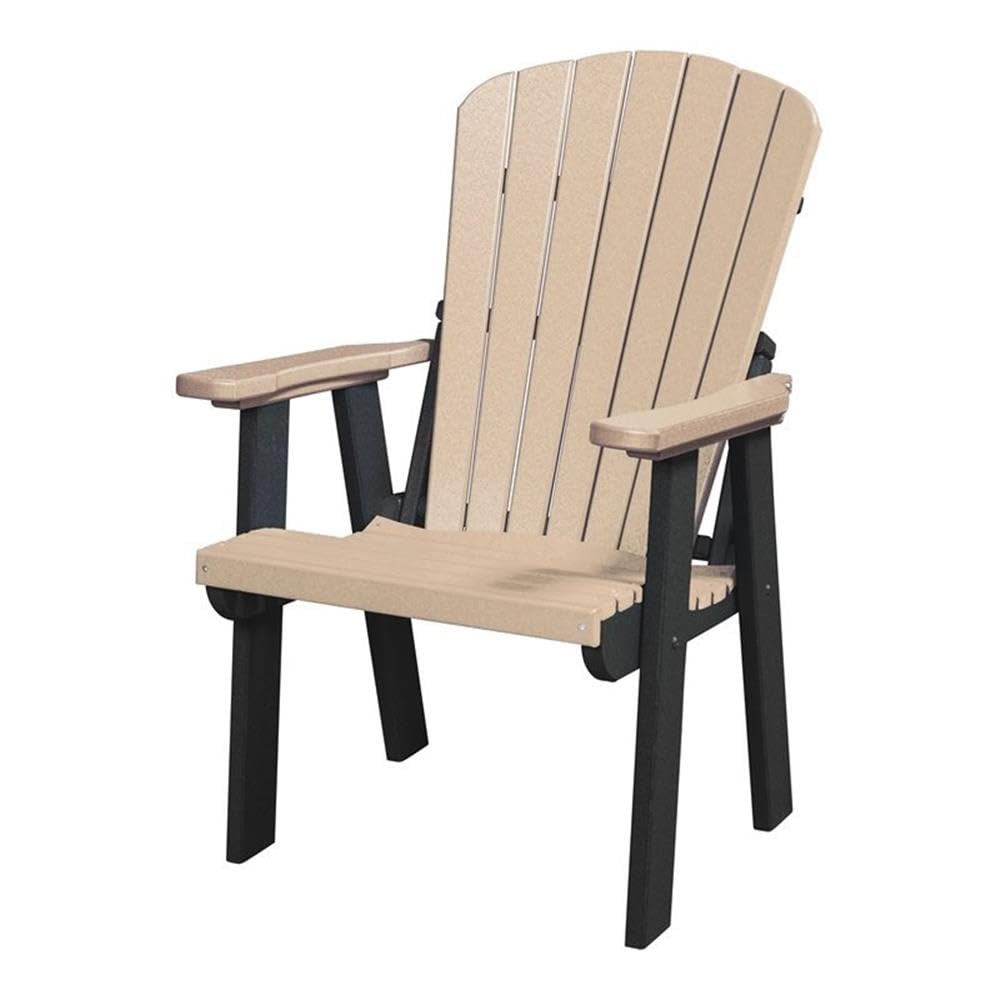 American Furniture Classics 511WWBK Fan Back Chair, Weatherwood and Black