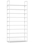 Kitsure Shoe Rack for Closet - 10-Tier Shoe Organizer with Hook Rack, Large-Capacity & Space-Saving Shoe Shelf for Entryway, Bed