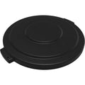 SPARTA Bronco Waste Container Trash Can Lid, Round Trash Bin for Disposal, 32 Gallons, Black, (Pack of 4)