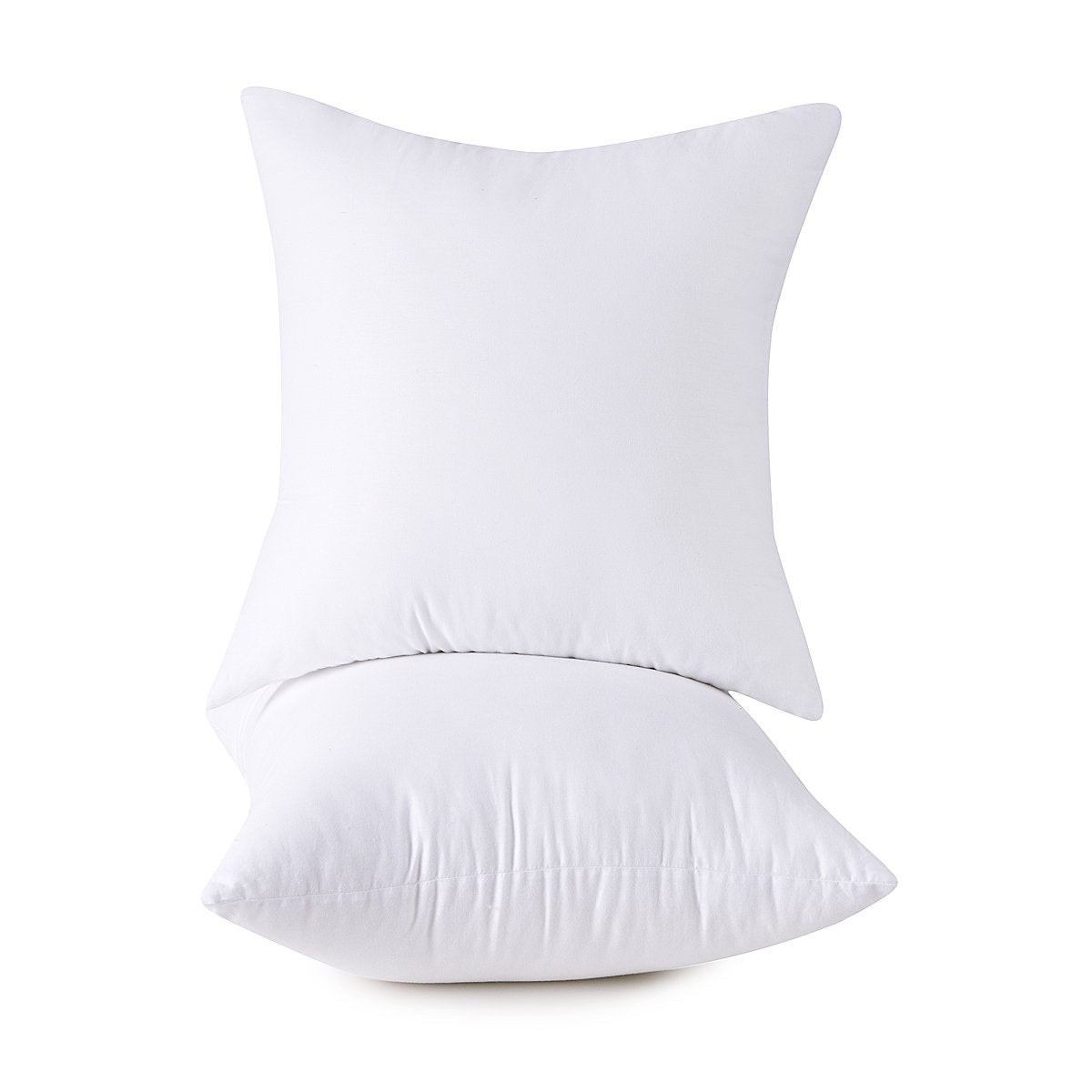 Homesjun Set Of 2, Cotton Cover Decorative Throw Pillow Insert, Square, 20X20 Inches