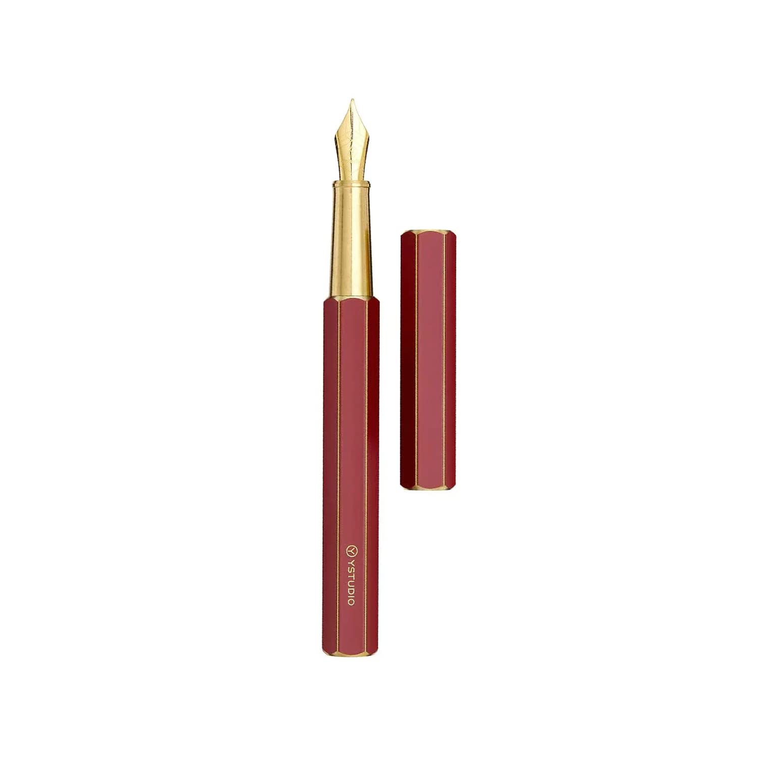 ??????(Ystudio) Y-Studio Ys-Stat-42 Classic Revolve Fountain Pen, M, Red