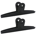 Gukbiay Extra Large Bull Clips 12 Inch 2 Pack Black Jumbo Stainless Steel Clips Paper Clamps Holder For Drawing Board Poster Cla