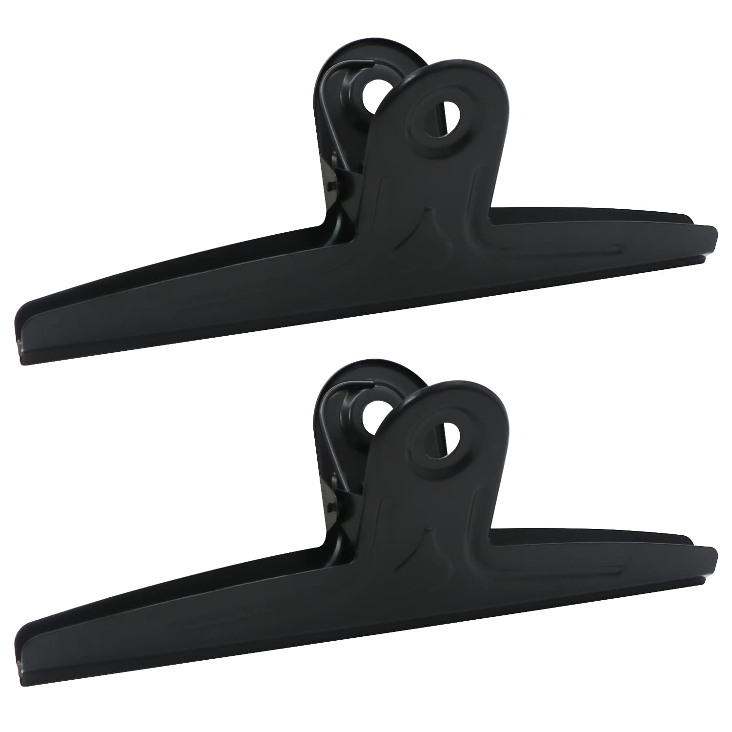 Gukbiay Extra Large Bull Clips 12 Inch 2 Pack Black Jumbo Stainless Steel Clips Paper Clamps Holder For Drawing Board Poster Cla