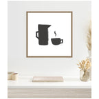 Coffee by Gabrielly Guedes Framed Canvas Wall Art Print