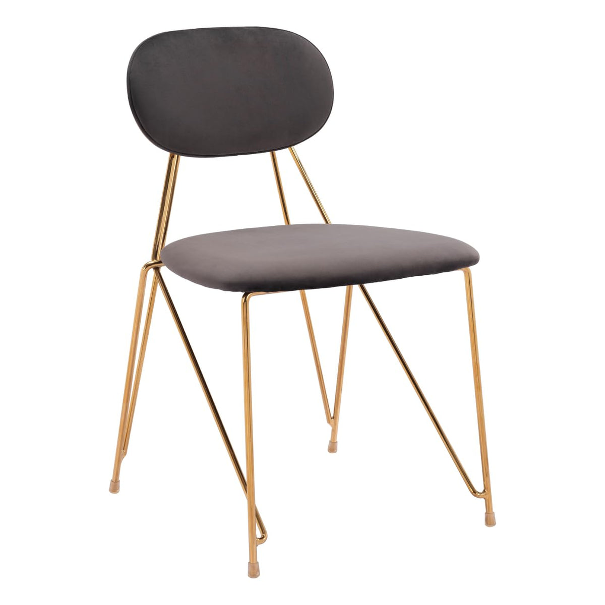 Zuo Georges Dining Chair Gray & Gold