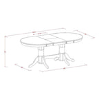 East West Furniture VANC5-ESP-W 5 Piece Dining Room Table Set Includes an Oval Kitchen Table with Butterfly Leaf and 4 Dining Chairs, 40x76 Inch, Espresso