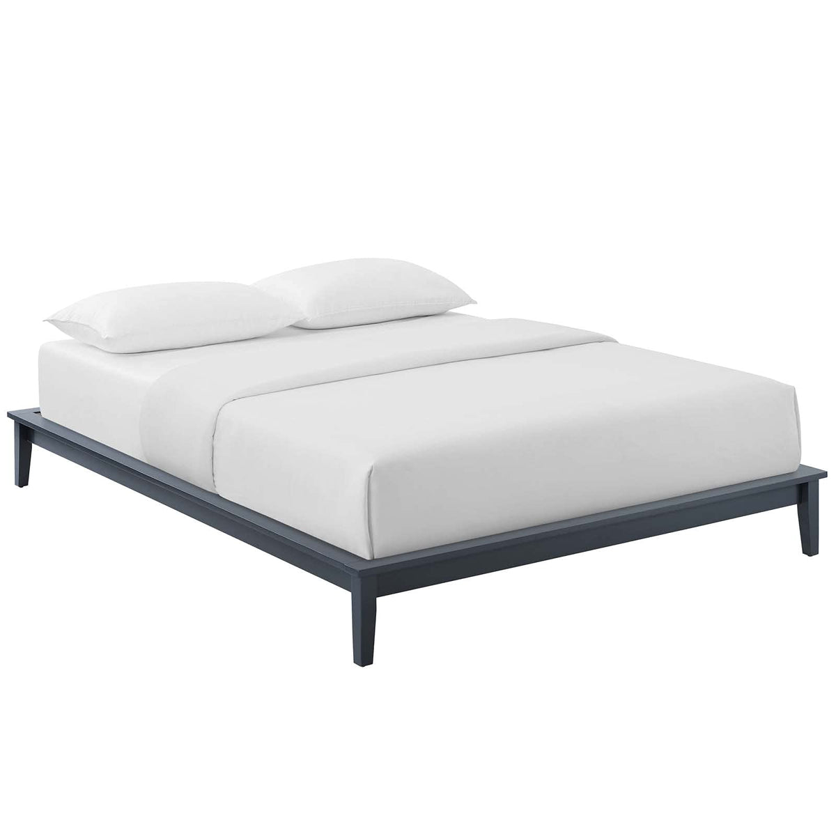 Modway Lodge Wood Platform Full Bed Frame In Gray