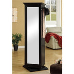 Coaster Furniture Coaster Casual Black Accent Cabinet with Storage Shelves Cork Board and Mirror 910083
