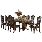 Acme Vendome Dining Side Chair in PU and Cherry (Set of 2)