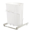 Knape & Vogt SBM15-1-35WH in-Cabinet Bottom Mount Pull Out Trash Can, 18.8 by 14.25 by 16,White