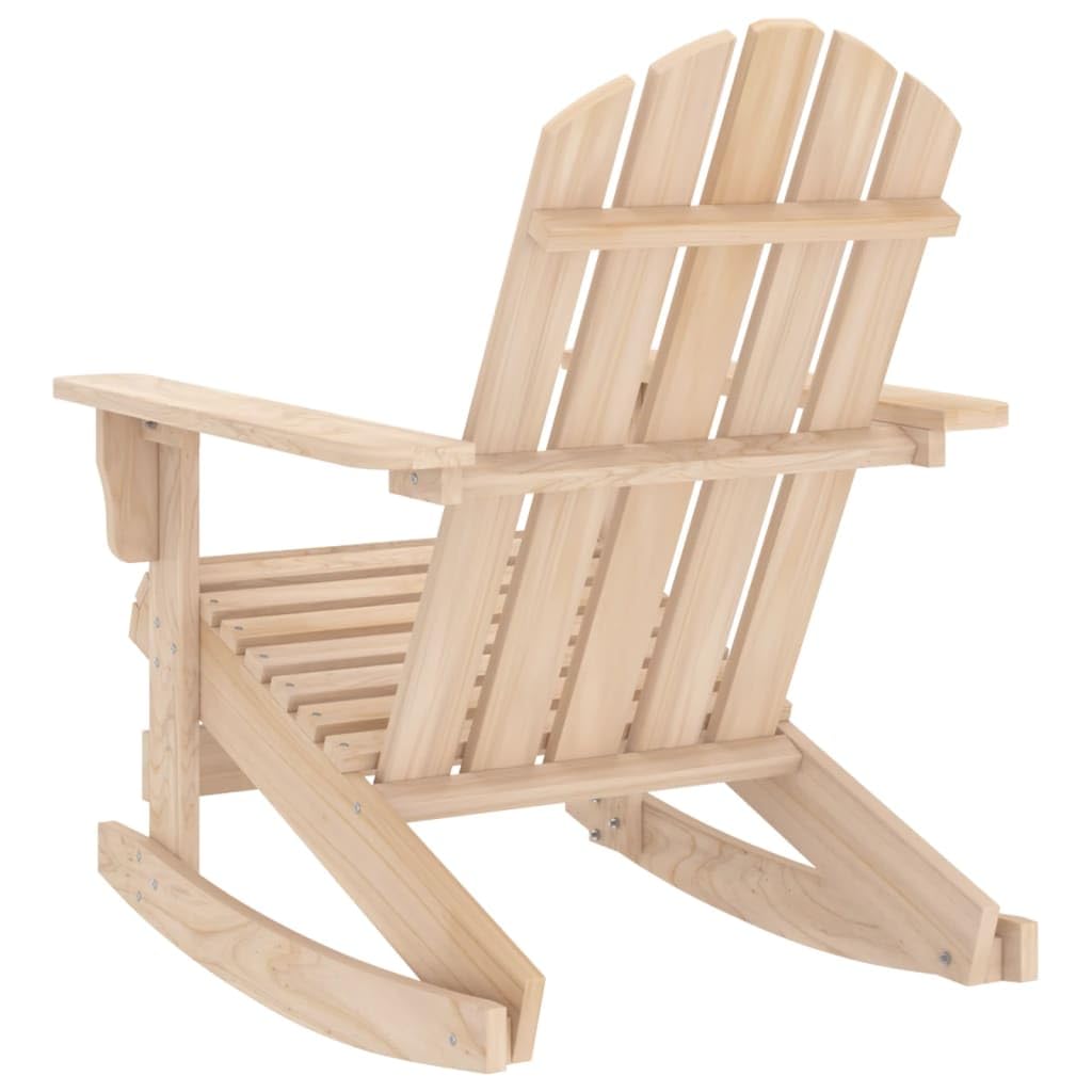 vidaXL Adirondack Rocking Chair for Patio & Garden - Solid Fir Wood Construction - Ergonomic Design - Classic Brown Finish - Easy Assembly - Weather Resistant