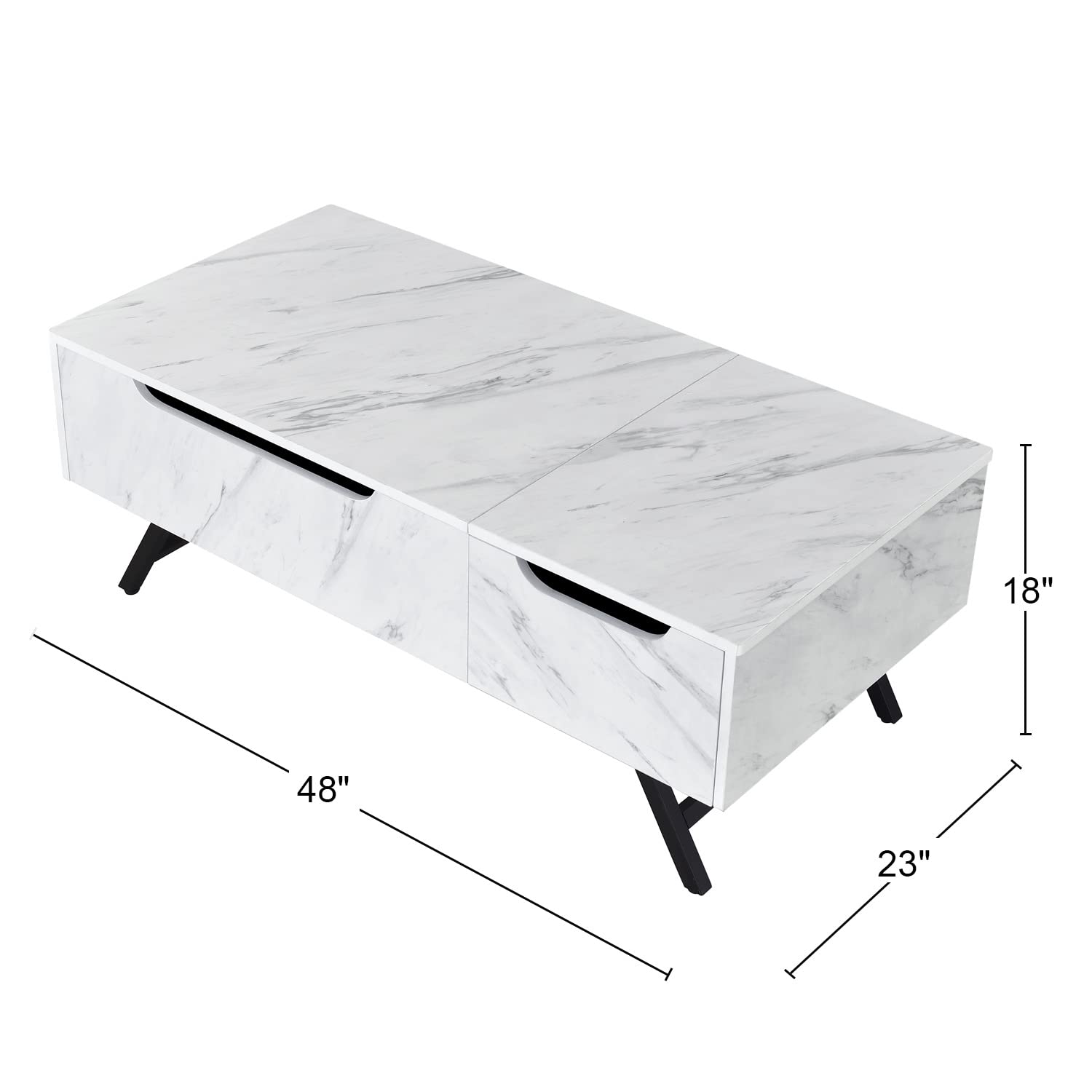 ACME Furniture 1 Drawer Coffee Table in White and Black