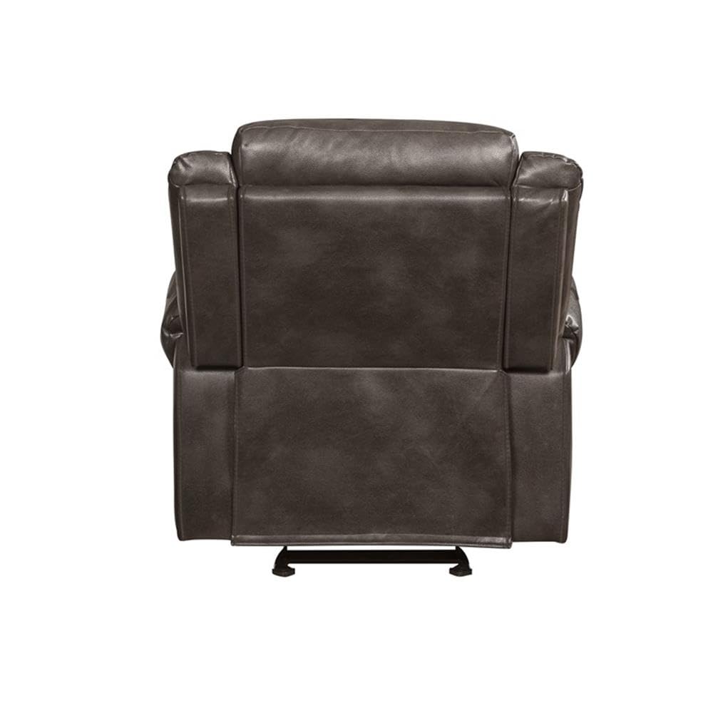 Acme Lydia Glider Recliner in Brown Leather Aire