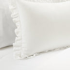 Lush Decor Reyna Ruffle 100% Cotton Duvet Cover Set - 2 Piece Cozy Ruffled Bedding Set - Timeless Elegance And Comfort For Teen