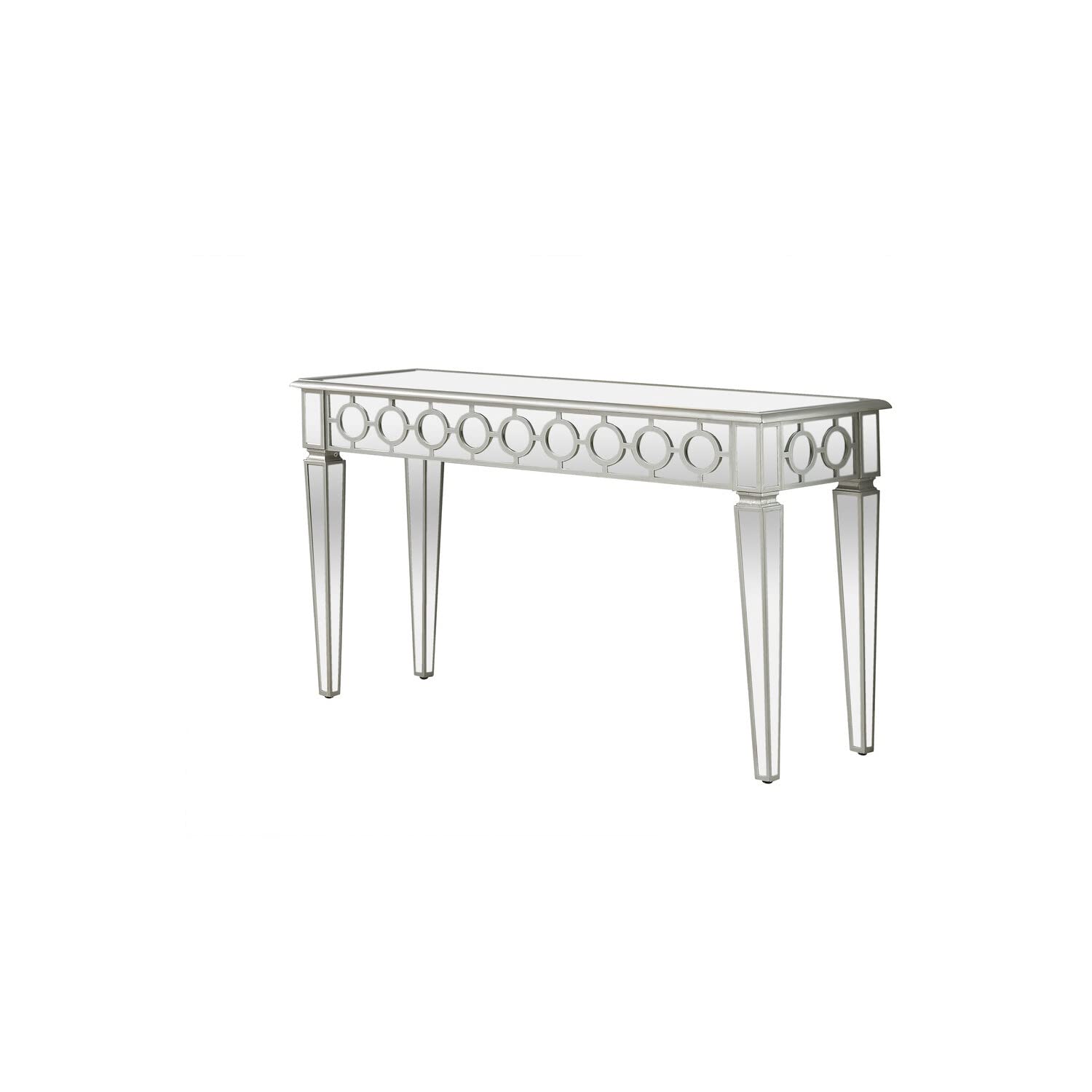 Best Master Furniture Sophie Mirrored Silver Sofa Table