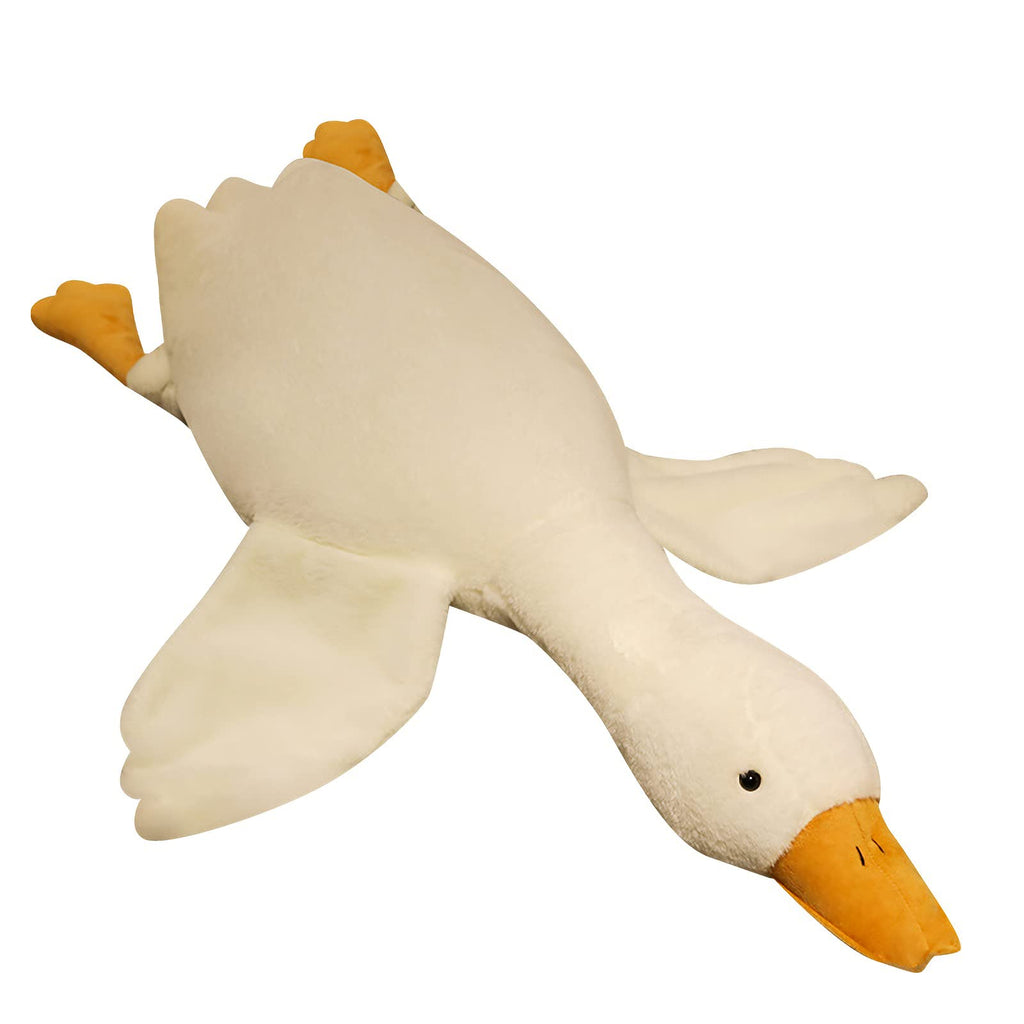 Goose Stuffed Animal Pillow Toy, Cute Giant White Goose Stuffed Animal Duck Plush Pillow,Super Soft Hugging Pillow,Swan Pillow W