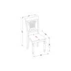 East West Furniture Espv3-Bch-W 3 Piece Dinette Set For Small Spaces Contains A Round Dining Table With Pedestal And 2 Dining Chairs, 30X30 Inch, Black & Cherry