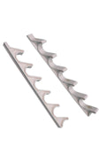 Komorax 4 Pcs 6 Position Nylon White Adjustment Brackets For Patio Outdoor Lawn Yard Furniture Or Chaise Lounges, Replacement, Back Support, Back-Height Multi Position Adjuster 10 5/8' L X 5/8' W