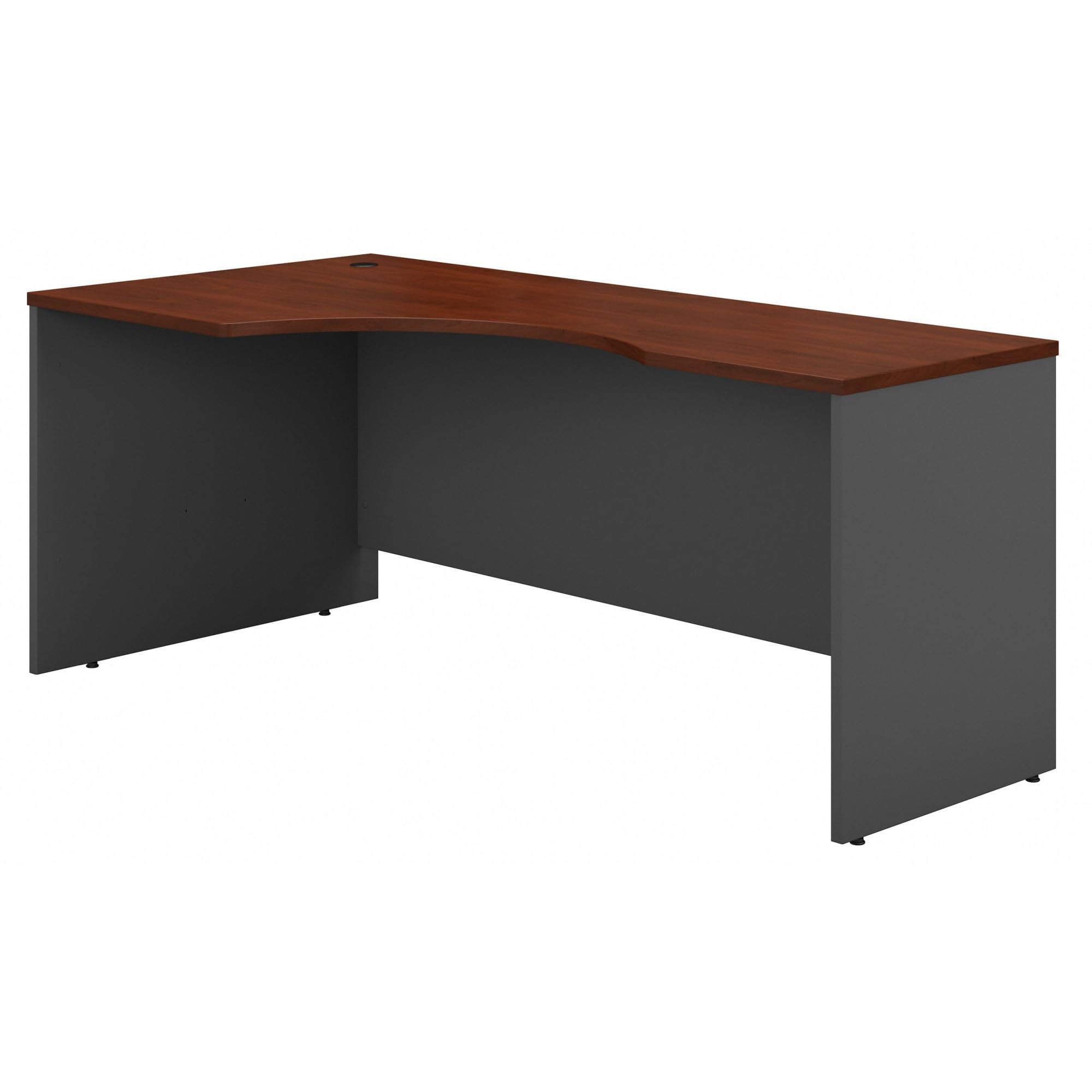 Bush Business Furniture Series C 72W Left Handed Corner Desk in Hansen Cherry, Large Computer Table for Home and Professional Of