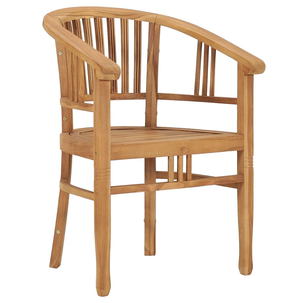 vidaXL 7-Piece Solid Teak Wood Patio Dining Set - Weather Resistant, Robust Construction, Easy Assembly, Brown