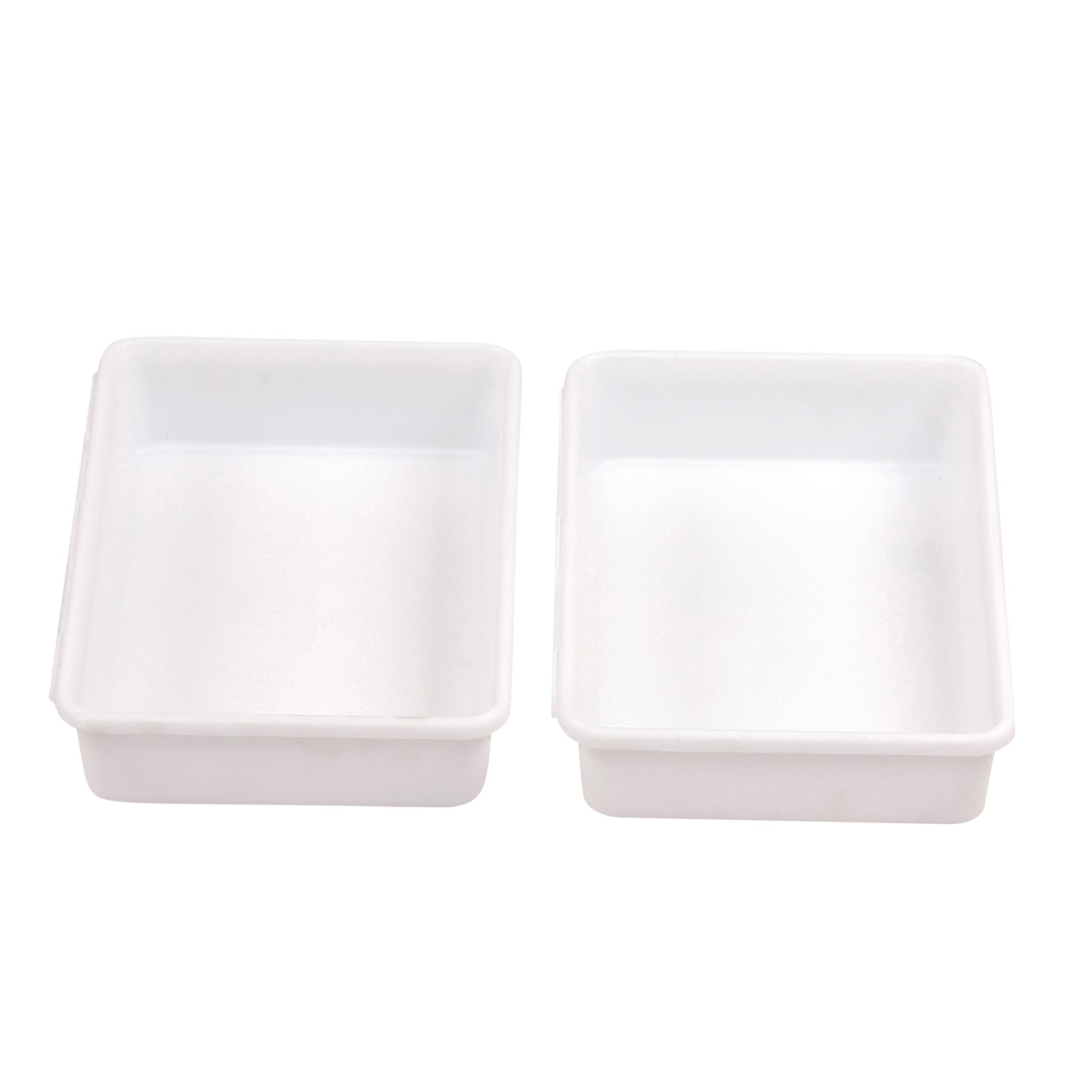 Cutting Edge Interlocking Drawer Organizer Big, White, Set Of 2