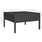 vidaXL Patio Lounge Set 5 Piece, Patio Furniture Set for Outside, Sectional Sofa with Cushions, Sofa, Farmhouse Modern, Poly Rattan Black