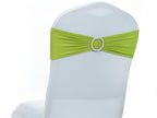 Mds Pack Of 50 Spandex Chair Sashes Bow Sash Elastic Chair Bands Ties With Buckle For Wedding And Events Decoration Spandex Slider Sashes Bow - Apple Green