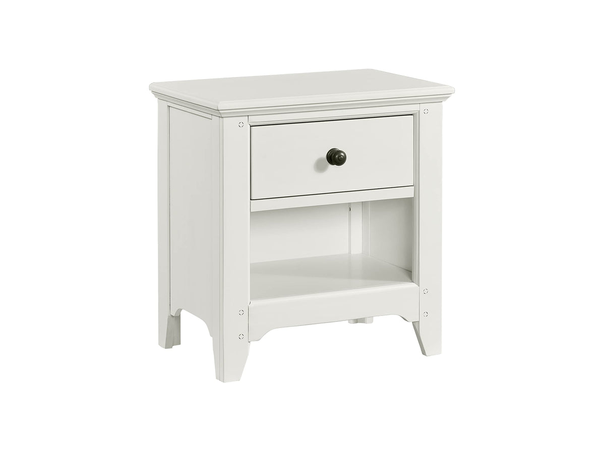 Intercon Tahoe Youth Wooden Farmhouse Drawer, Seashell Nightstand