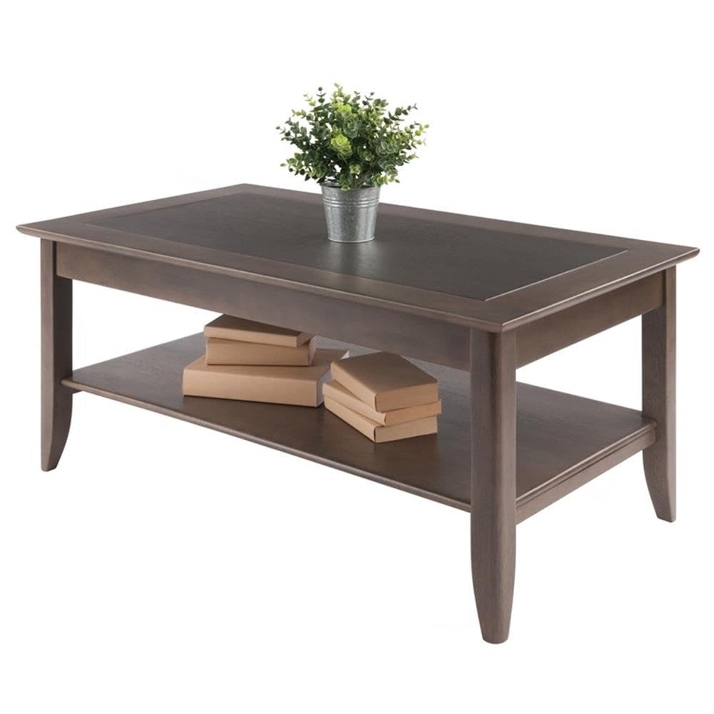 Winsome Wood Santino Coffee Table, Oyster Gray