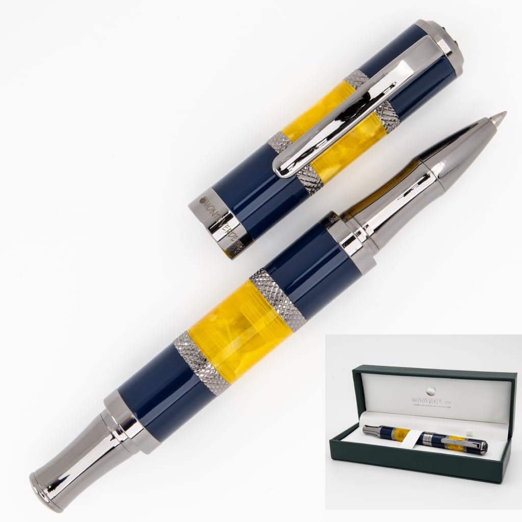 Monteverde Usa Regatta Sport Rollerball Pen, Orange And Carbon Fiber - Luxury Writing Instrument, Refillable Rollerball Pen, Sta
