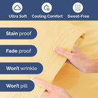 Extra Deep Pocket Twin Xl Sheets - 3 Piece Breathable & Cooling Bed Sheets - Hotel Luxury Bed Sheet Set - Soft, Wrinkle Free & Comfy - Easily Fits Extra Deep Mattresses - Deep Pocket Yellow Sheets Set