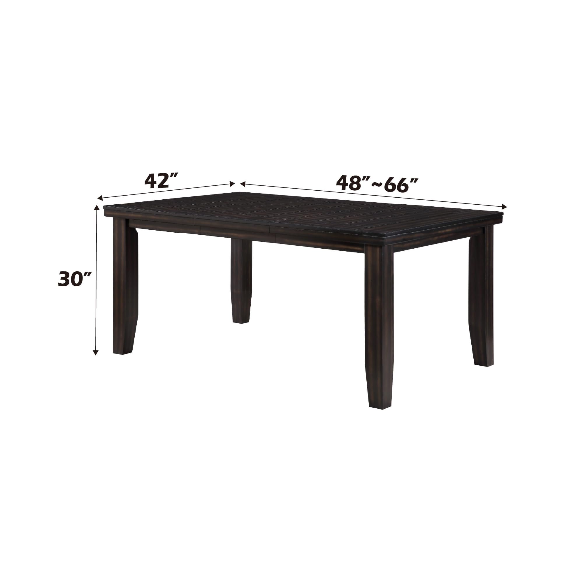 Acme Urbana Rectangular Wooden Extendable Dining Table In Espresso