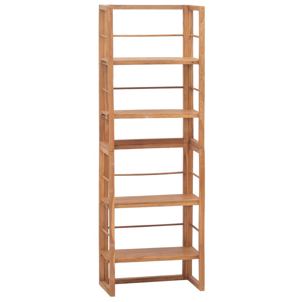 vidaXL Shelving Unit - Solid Teak Wood - Adjustable Shelves - Easy Assembly - Safe and Sturdy - 23.6&quot;x11.8&quot;x70.9&quot;