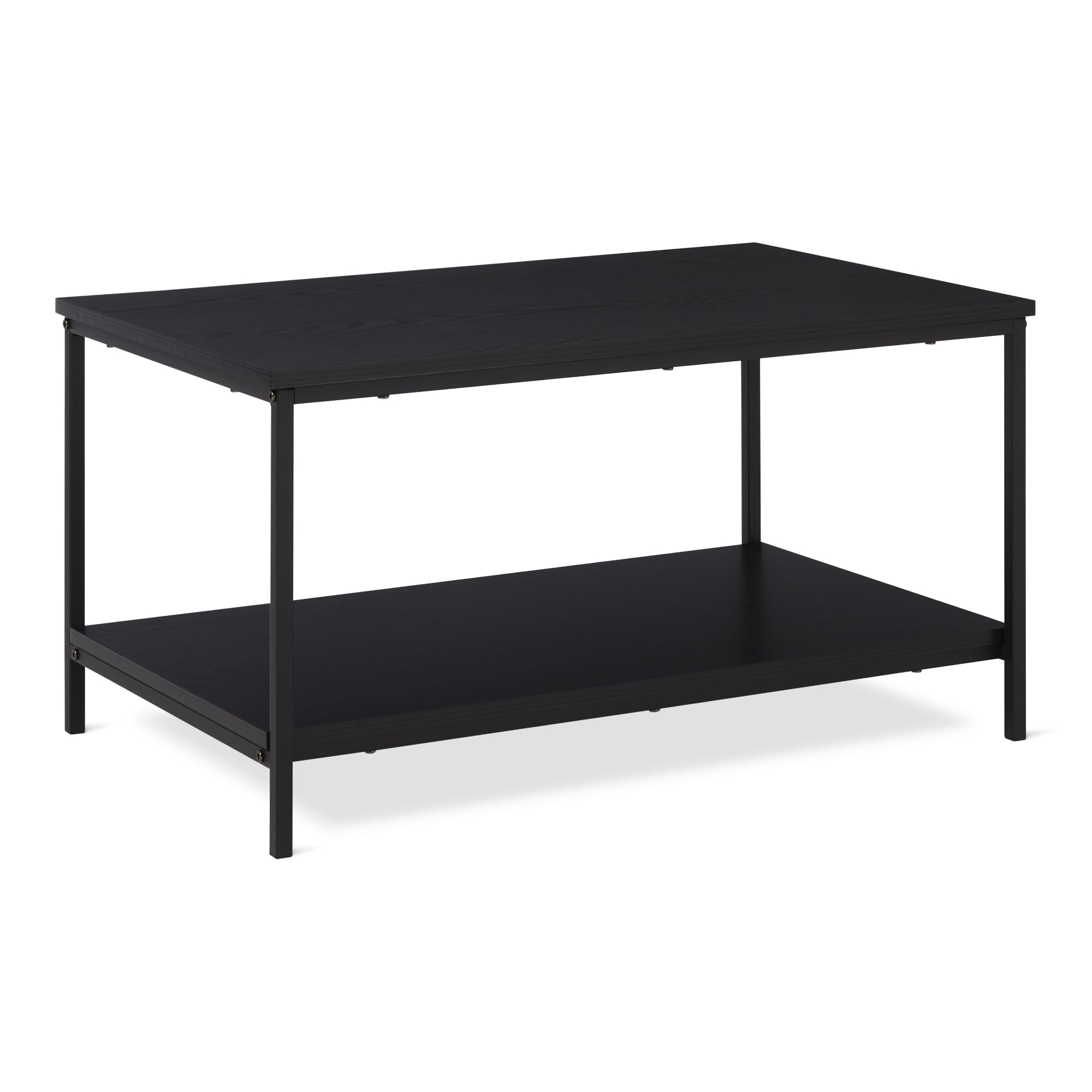 Amazon Basics Rectangular Coffee Table with Bottom Shelf