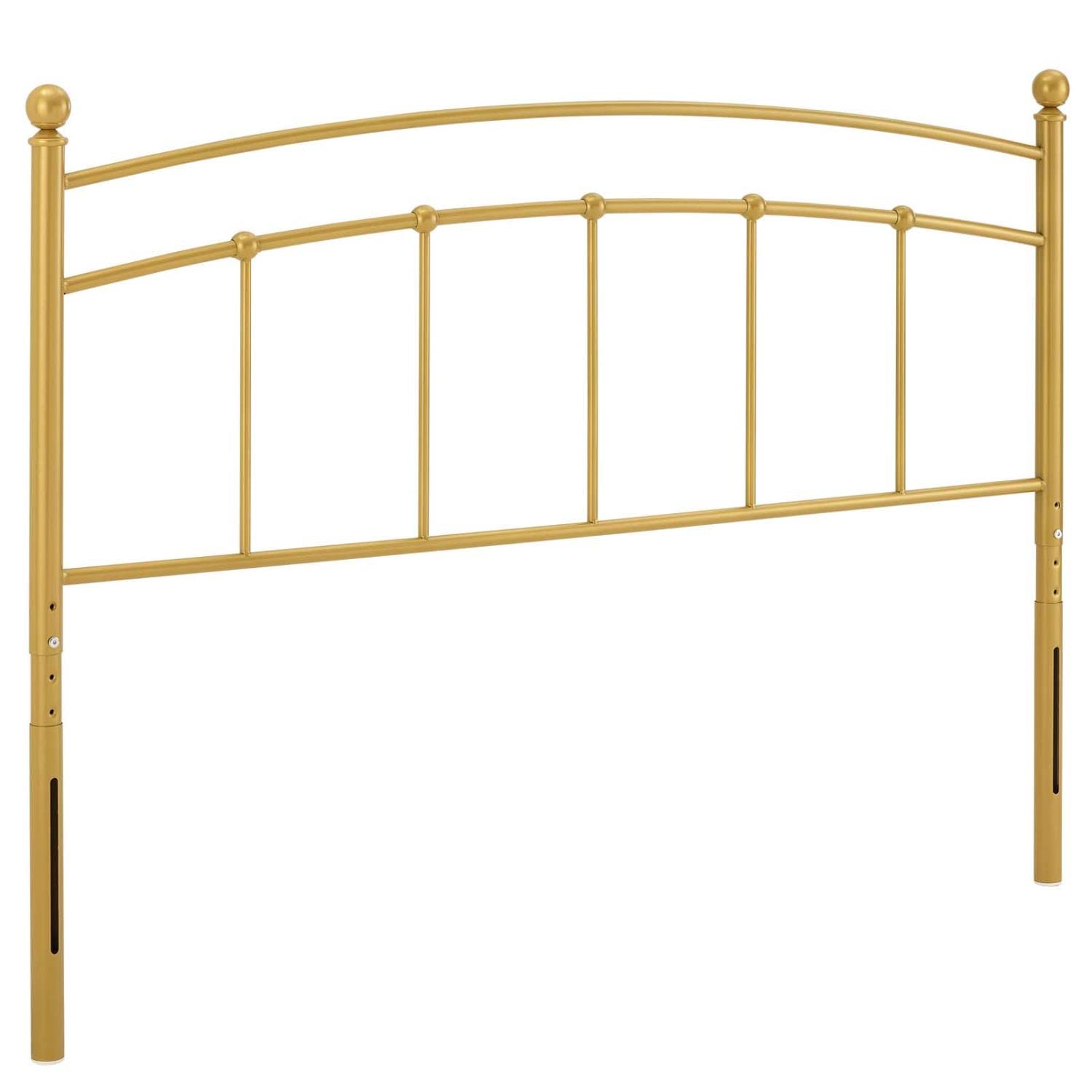 Modway Abigail Modern Farmhouse Metal Queen Headboard in Gold