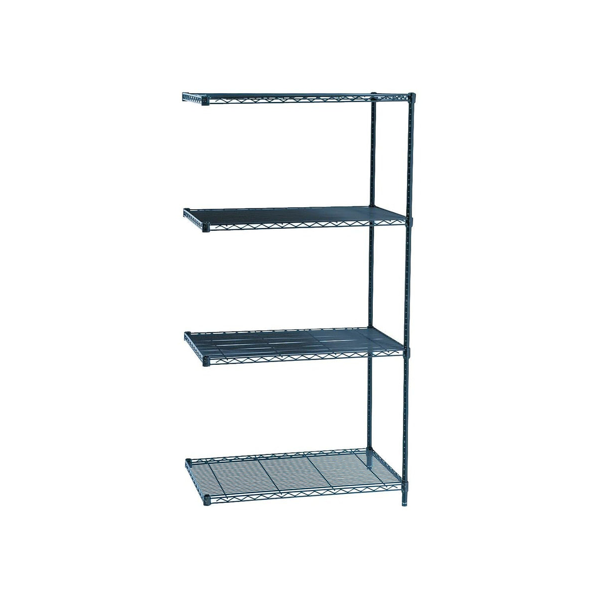 Safco Products 5289Bl Industrial Wire Shelving Add-On Unit 36&quot; W X 24&quot; D X 72&quot; H (Starter Unit And Extra Shelf Pack Sold Separately), Black