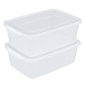 Zopnny 2Pack 16 Quart Plastic Proofing Containers Box with Latching Lid
