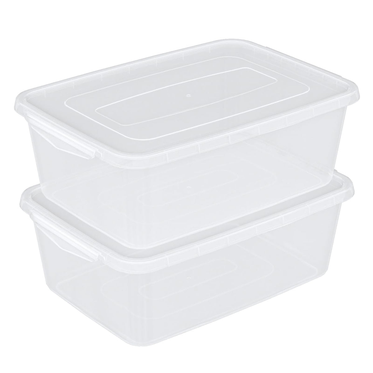 Zopnny 2Pack 16 Quart Plastic Proofing Containers Box with Latching Lid
