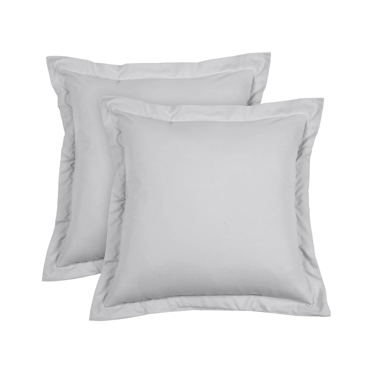 European Square Pillow Shams Set Of 2 Silver Grey Pillow Shams European Square 28X28 Pillow Cover- Hotel Quality 100% Egyptian C