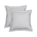 European Square Pillow Shams Set Of 2 Pillowcase Euro Shams 26X26 Silver Grey Pillow Covers Premium 600 Tc European Pillow Shams