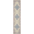 Nourison Grafix Traditional Ivory/Pink 22 x 12 Area -Rug, Easy -Cleaning, Non Shedding, Bed Room, Living Room, Dining Room, Ki