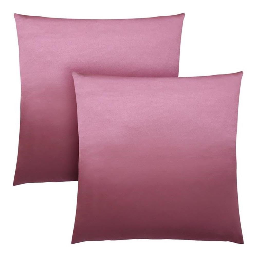 Monarch Specialties 9339, Set of 2, 18 X 18 Square, Insert Included, Decorative Throw, Accent, Sofa, Couch, Bedroom, Polyester, Hypoallergenic, Pink Pillow 18"X 18" Satin 2Pcs, 2 Count