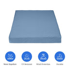 Covers & All Square Patio Cushion Covers For Outdoor Furniture, Water, Tear & Uv Resistant Pu Coated Polyester Cover With Double Zippers (Pack Of 2) (28' L X 28' W X 4' Thick, Sky Blue)