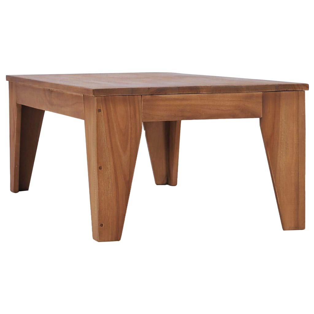 vidaXL Rectangular Solid Teak Wood Coffee Table