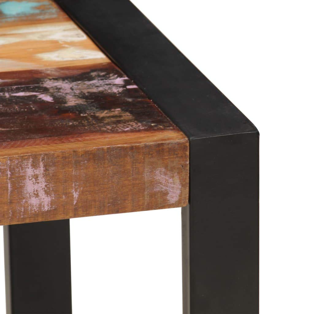 vidaXL Industrial Coffee Table, Solid Reclaimed Timber, Hand Polished, Multicolour Black, 120x60x40 cm, Durable & Stable Design 2