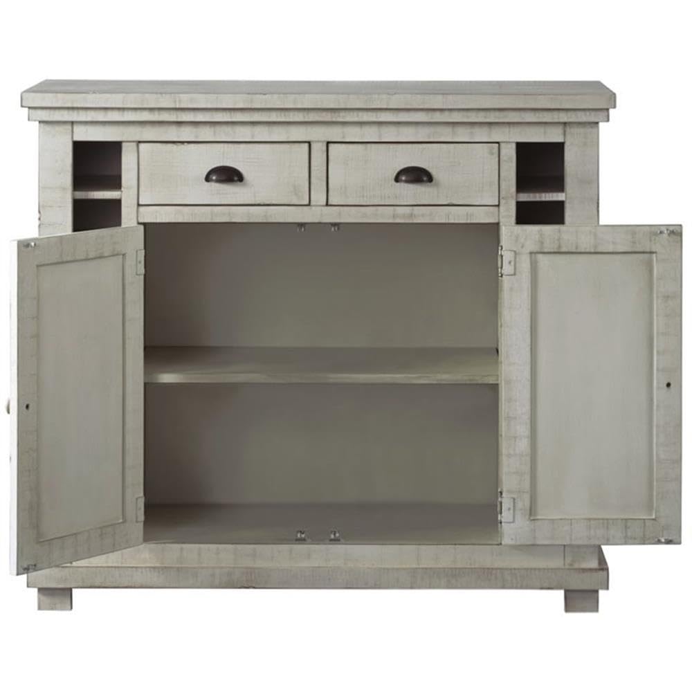 Progressive Furniture Willow Server, Distressed White