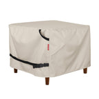 Porch Shield Patio Ottoman Cover - Waterproof Outdoor Square Side Table Covers - 22L X 22W X 18H Inch, Beige